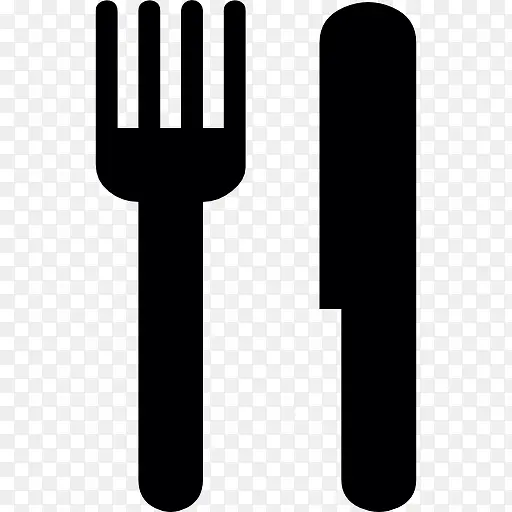 刀和Fork Silhouette 图标