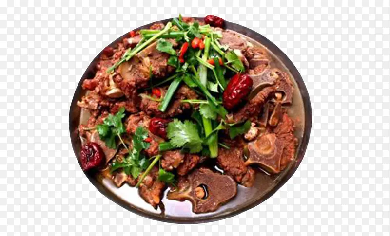 美食肉类羊肉煲骨头实物