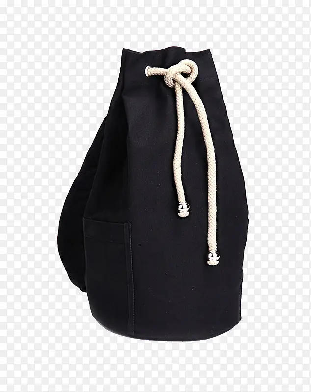 黑色简约布袋包设计