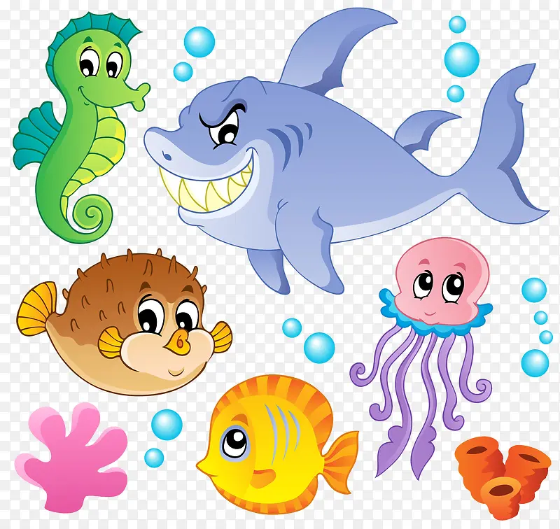 海底的水生动物