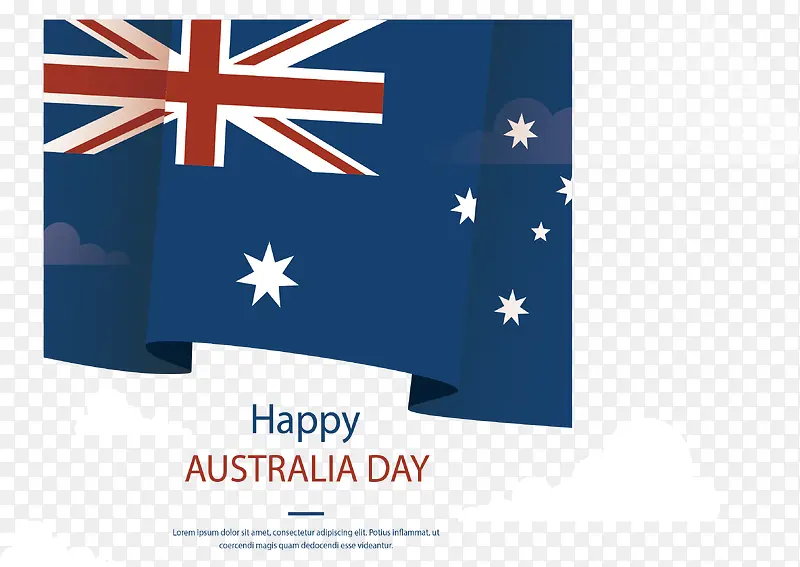 飘扬折叠的澳大利亚国旗