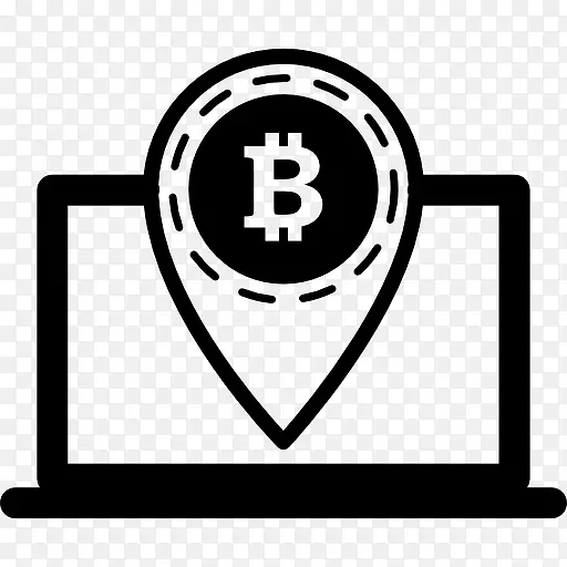 比特币符号占位符在笔记本图标