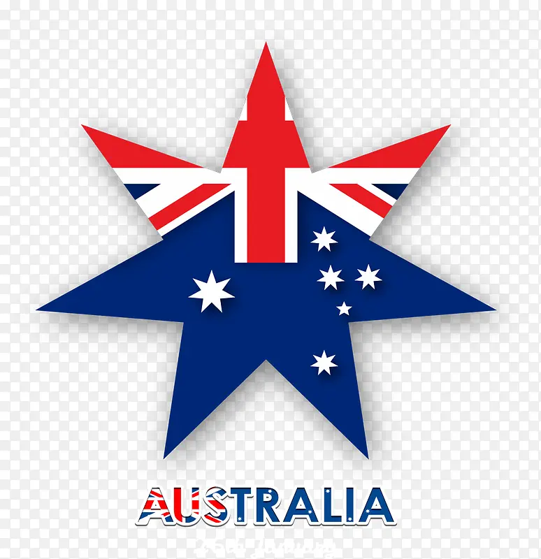 枫叶形状澳大利亚国旗