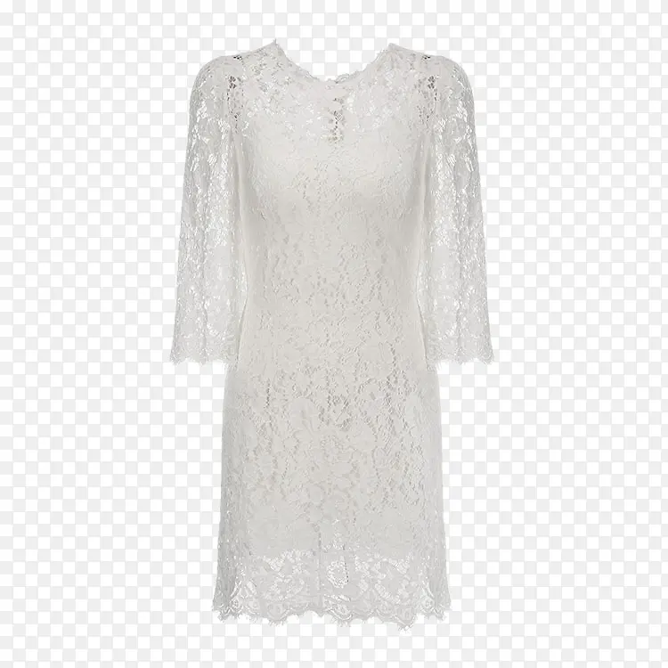 女士白色时尚连衣裙