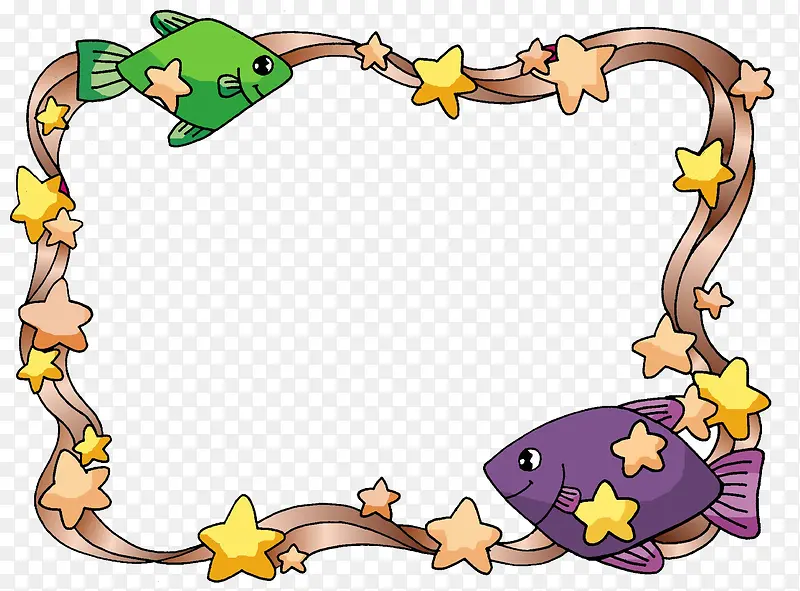 鱼和星星相框
