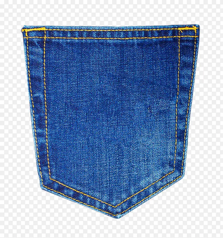 蓝色牛仔裤口袋