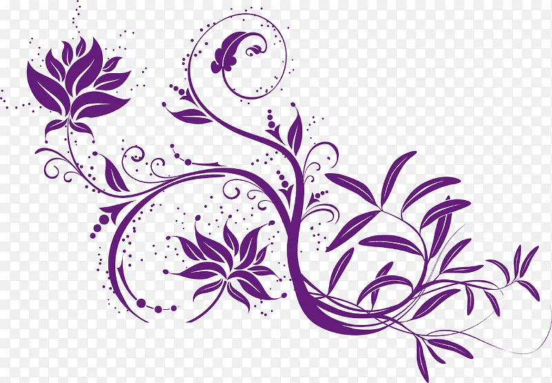 紫色植物纹理矢量图