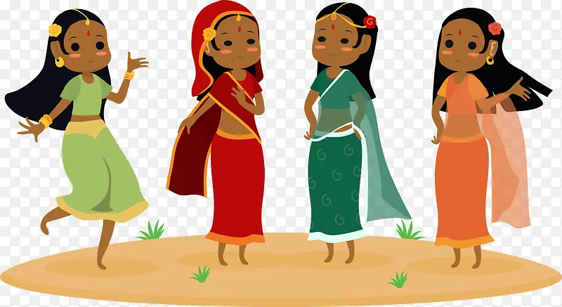 印度女性插画