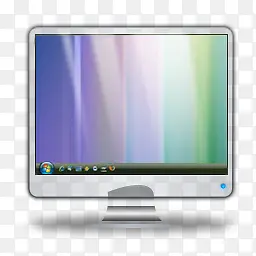 蓝色光带液晶显示器桌面图片PNG图标