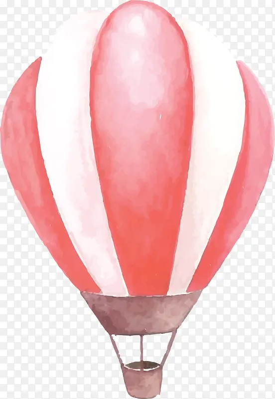 红色条纹旅游热气球