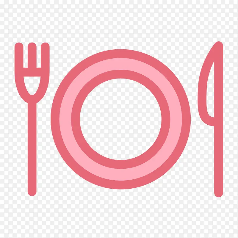 粉色餐具