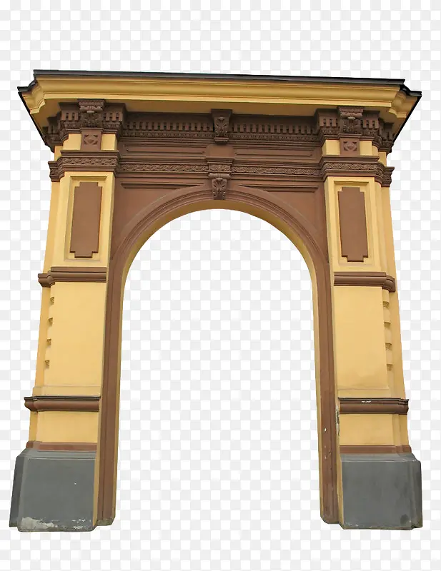 黄色手绘拱门