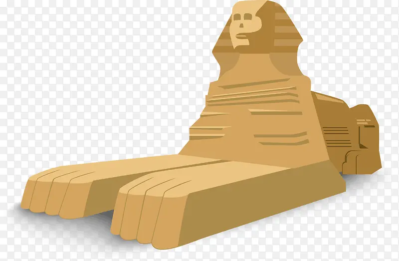 埃及狮身人面像图标矢量