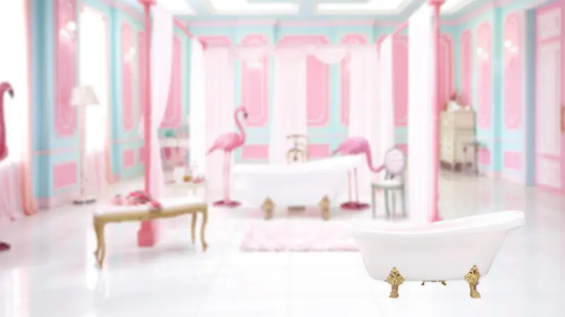 粉色浴室图片素材