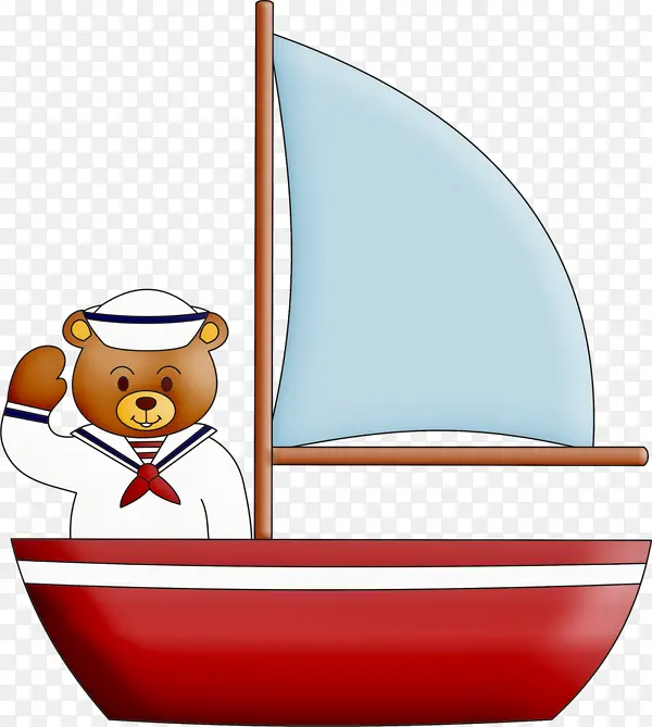 小熊水手和船