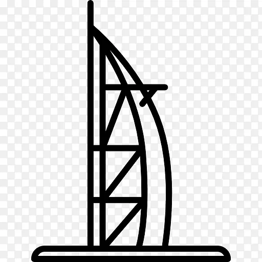 迪拜的Burj Al Arab 图标