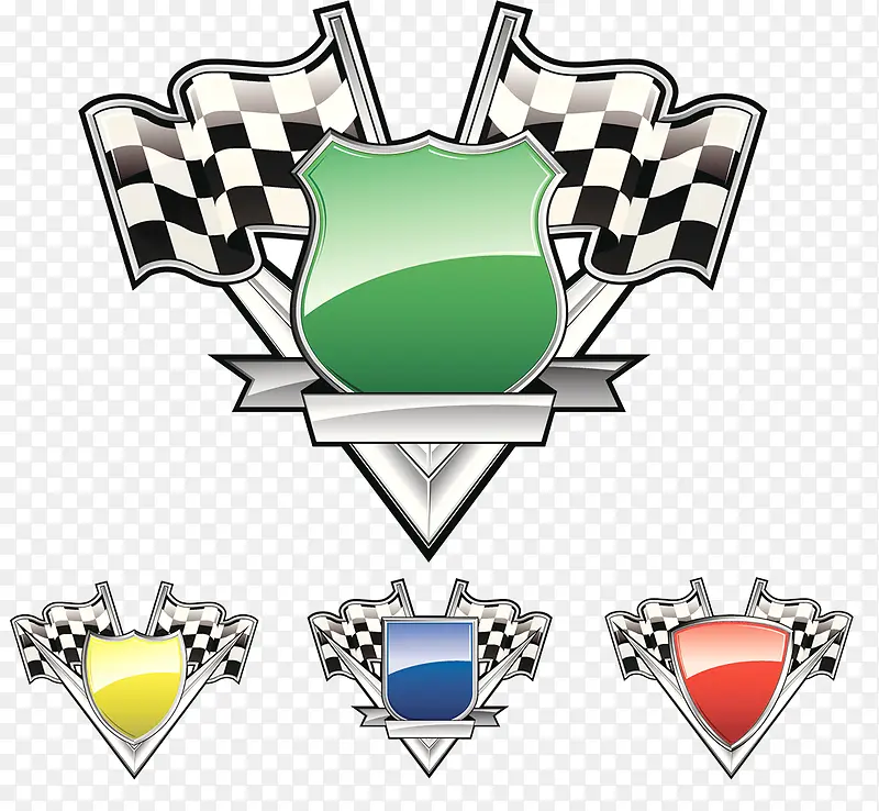 赛车比赛盾牌徽章图片