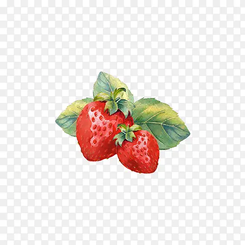 手绘的草莓