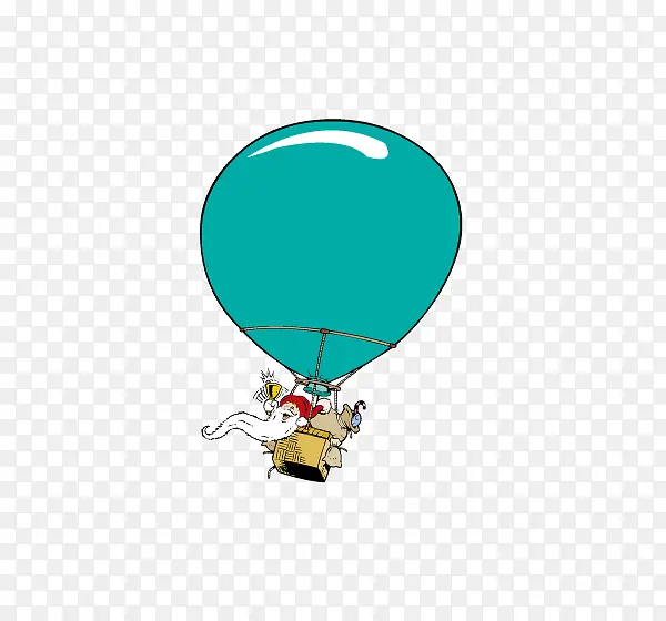 卡通热气球背景装饰矢量图