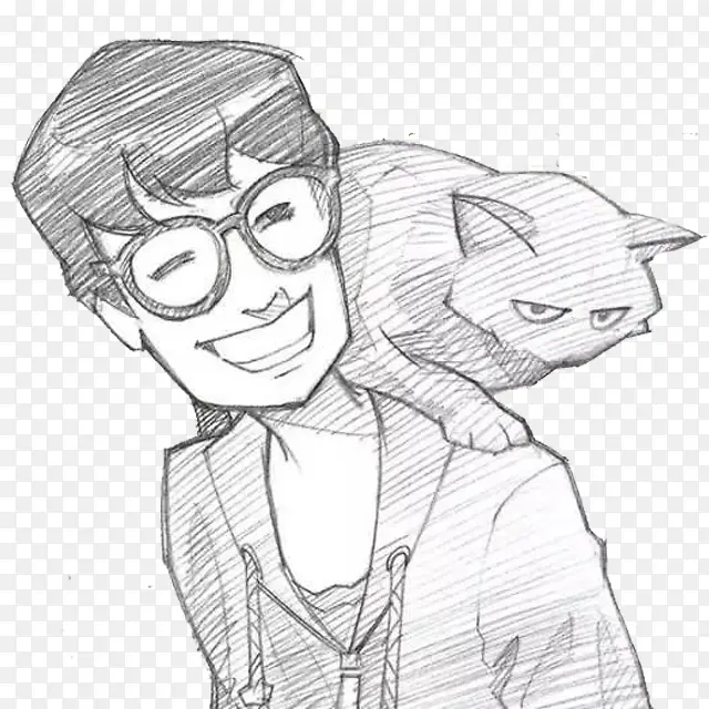 人和宠物 小猫