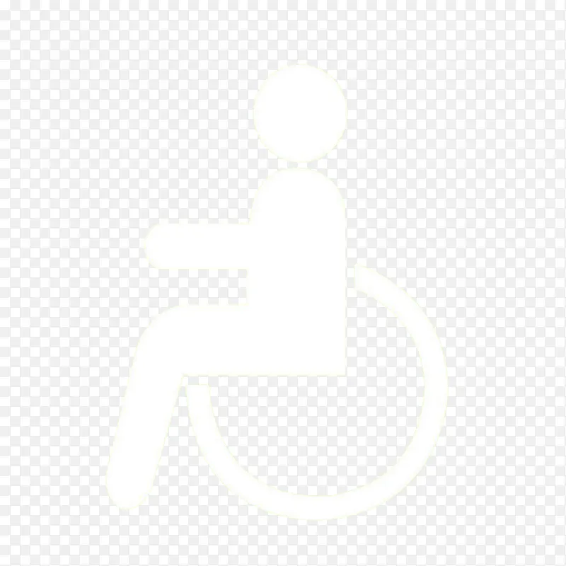 白色残疾人标志简约