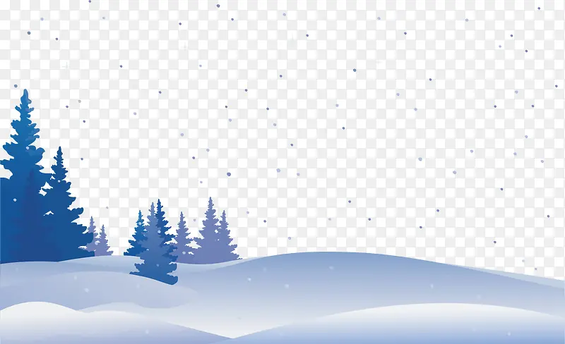 冬季雪景矢量暴风雪素材