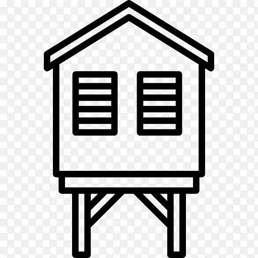 海滩小屋图标