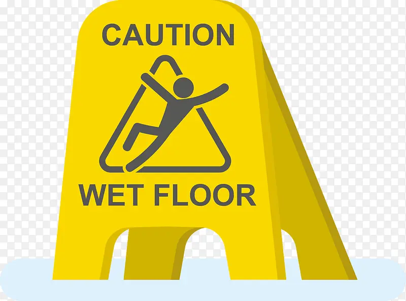 地面湿滑警示牌