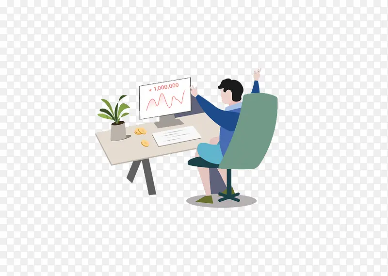 工作卡通手绘插画人物PNG图片素材下载_图片编号qmregkno-免抠素材网