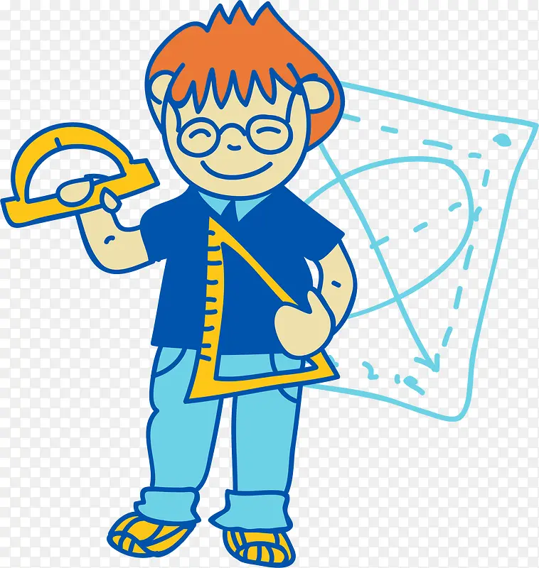 学数学的小学霸男孩