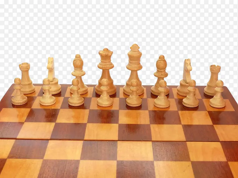 黄色木制国际象棋棋盘