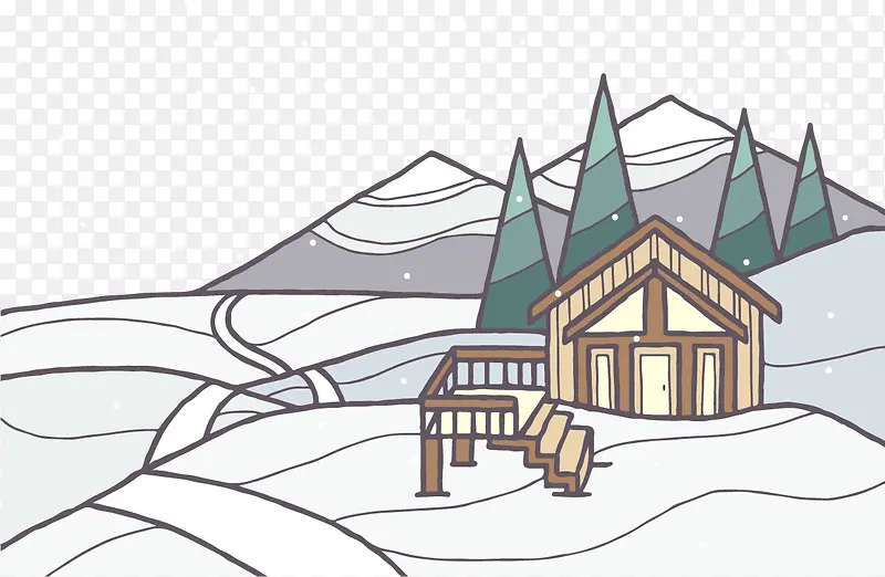 扁平山里的木屋