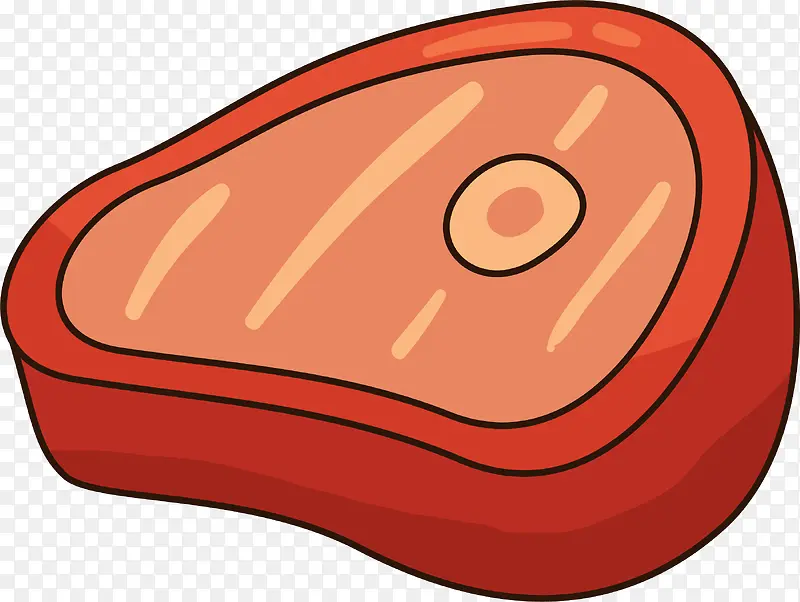 卡通手绘猪肉食物