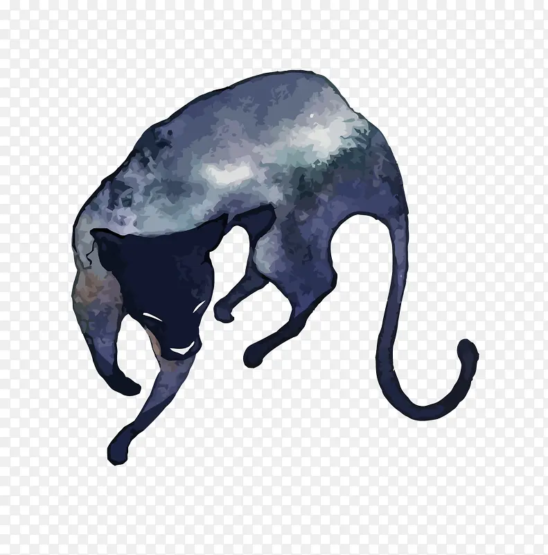 矢量水彩猫咪