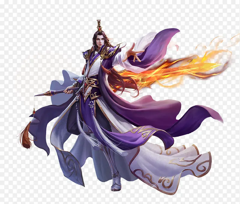 彩色立绘魔法古装美男