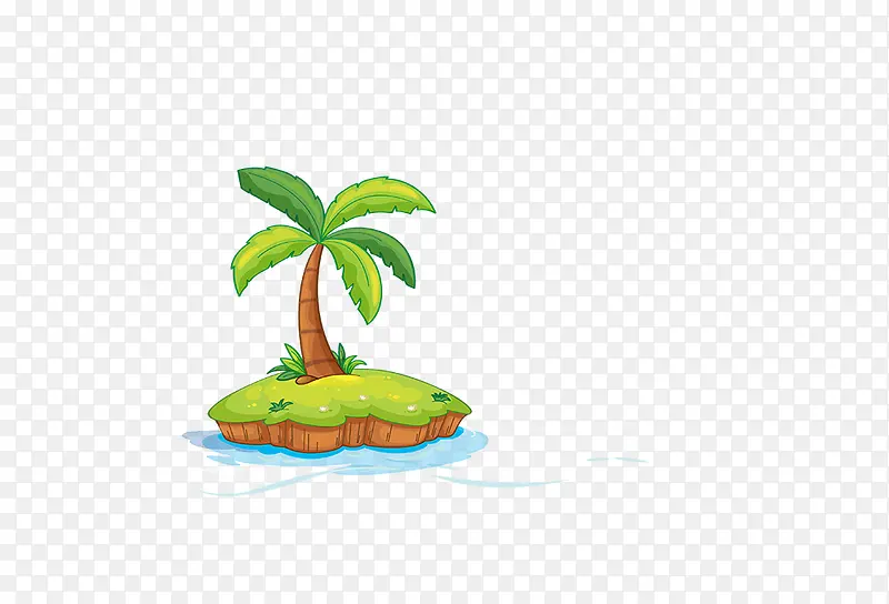 卡通矢量椰子树