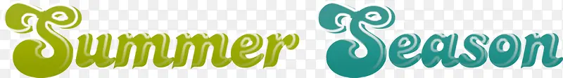 summerseason绿色字体设计