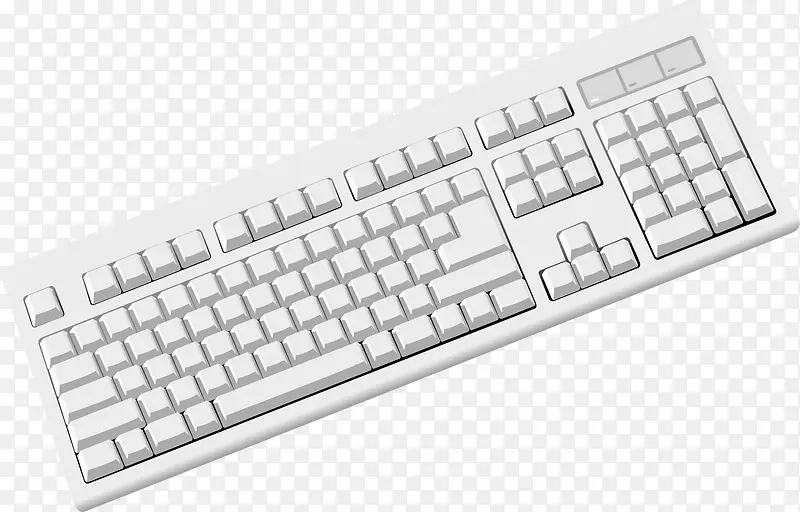 矢量白色键盘