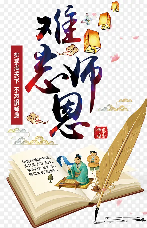 感恩教师节海报