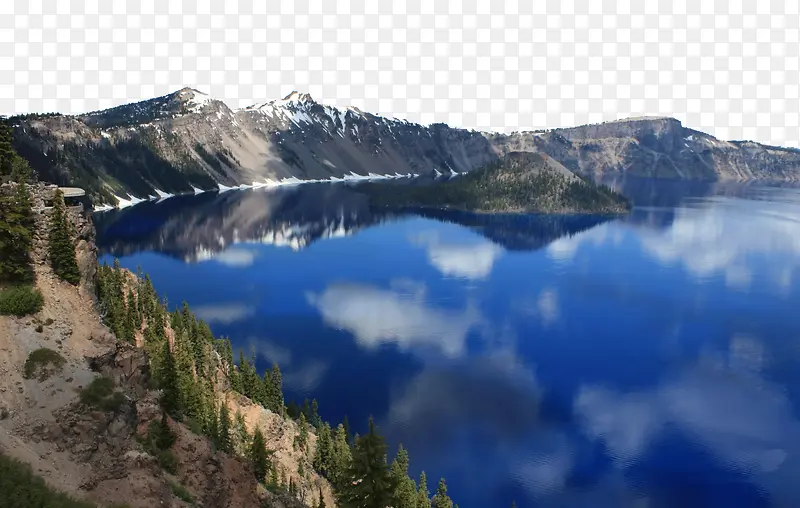 美国景点火山口湖