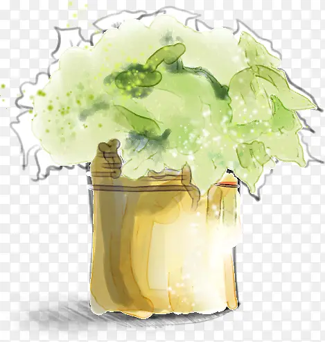 手绘绿色植物室内装饰PNG图片素材下载_图片编号qglzxrxx-免抠素材网