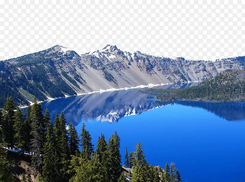 美国旅游火山口湖