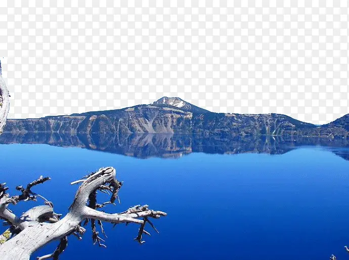 火山口湖风景图