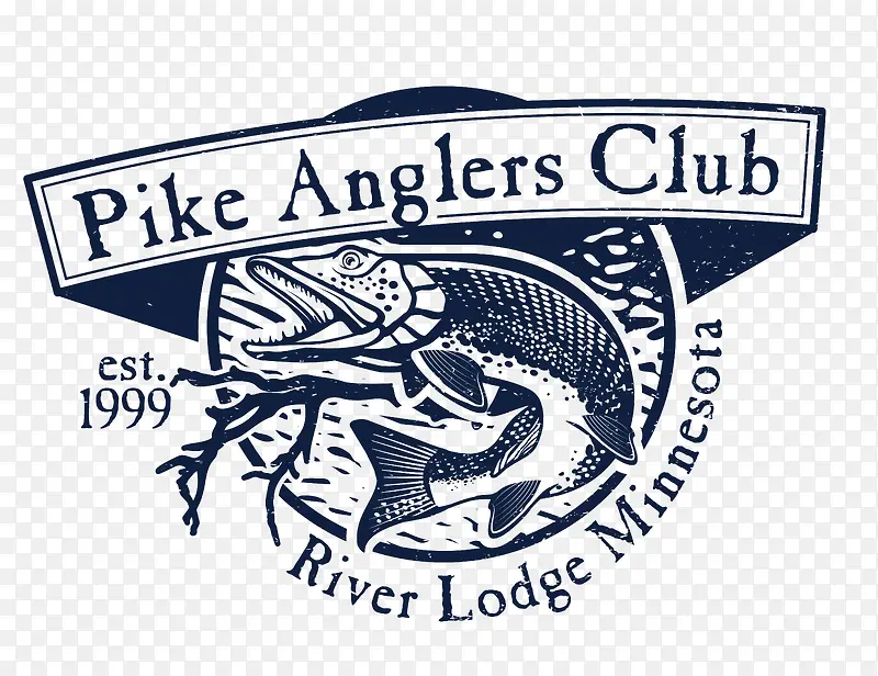矢量钓鱼俱乐部logo