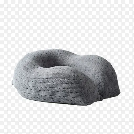 灰色针织u型枕