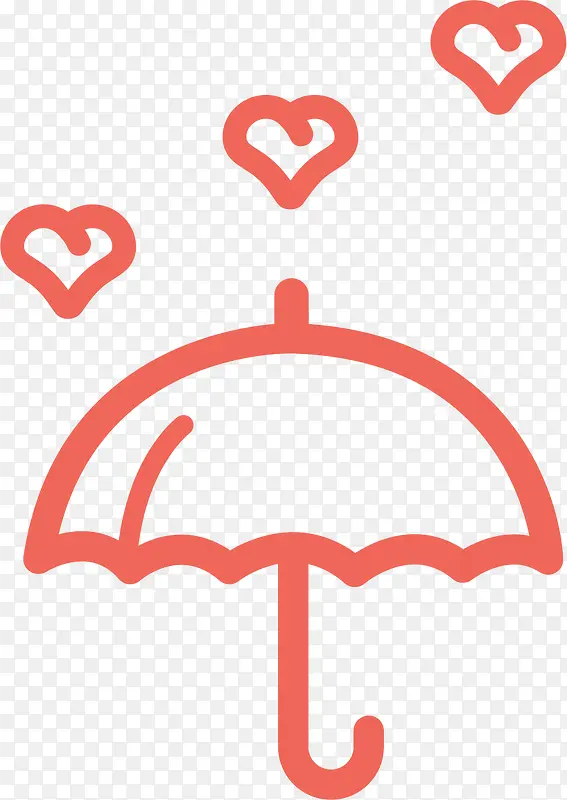 情人节浪漫爱心雨伞