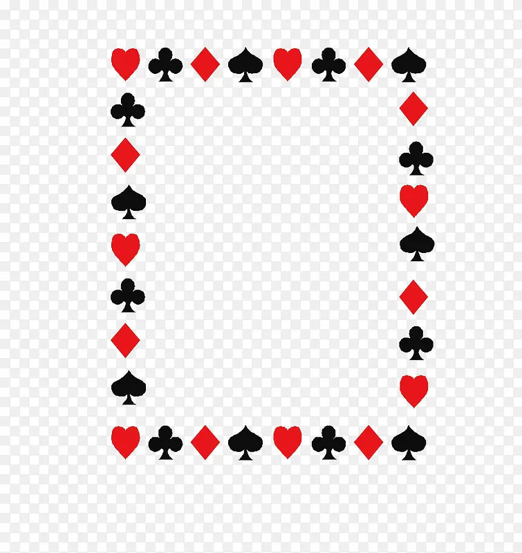 矢量卡通扁平化扑克牌长方形文本