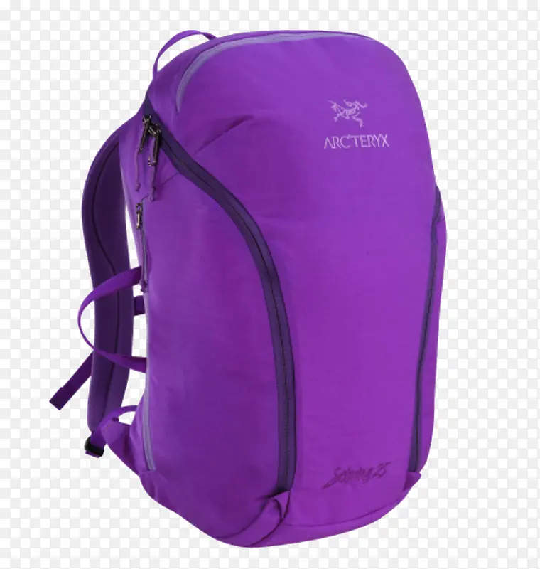 紫色简约印花背包