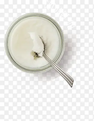 白色奶油固体勺子碗具
