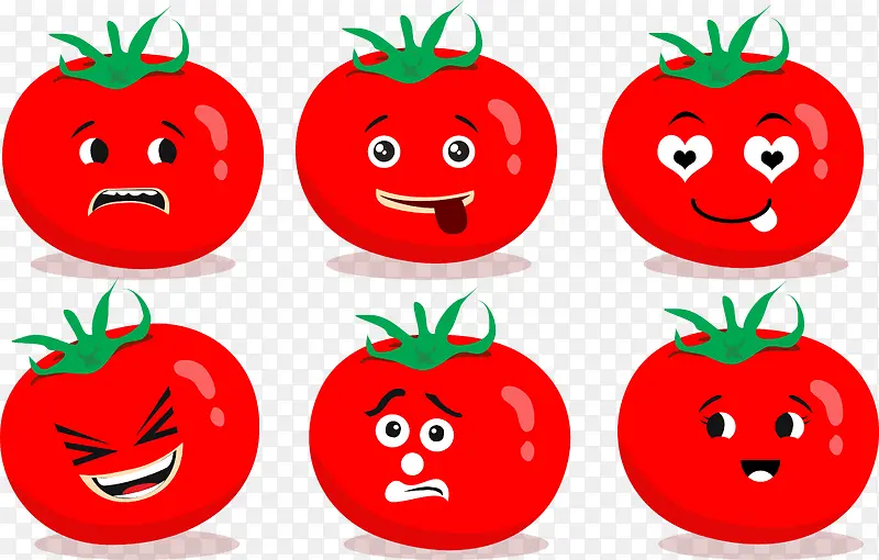 红色卡通西红柿